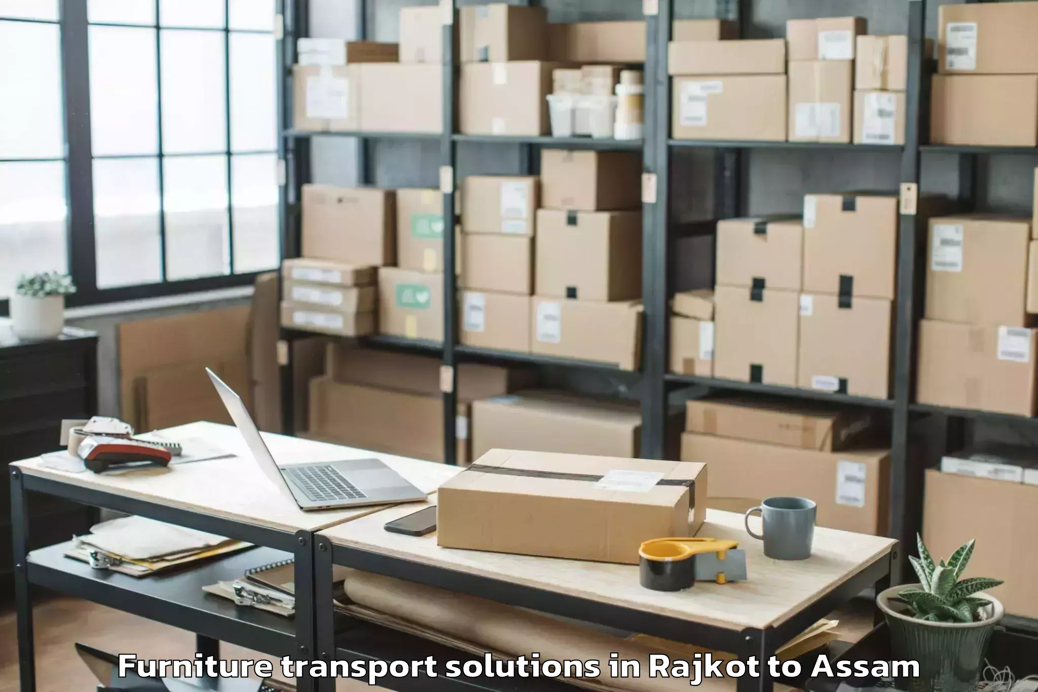 Hassle-Free Rajkot to Sarthebari Furniture Transport Solutions